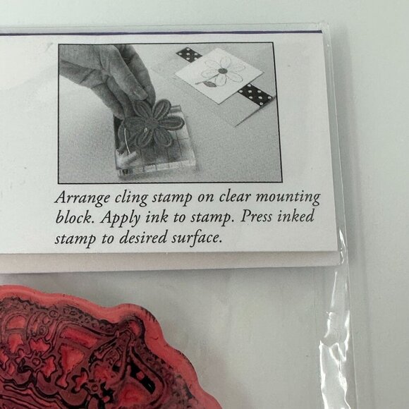 Stampabilities Ornate Icons Cling Rubber Stamp Set Crown Fleur Chandelier Wing H - Picture 5 of 8